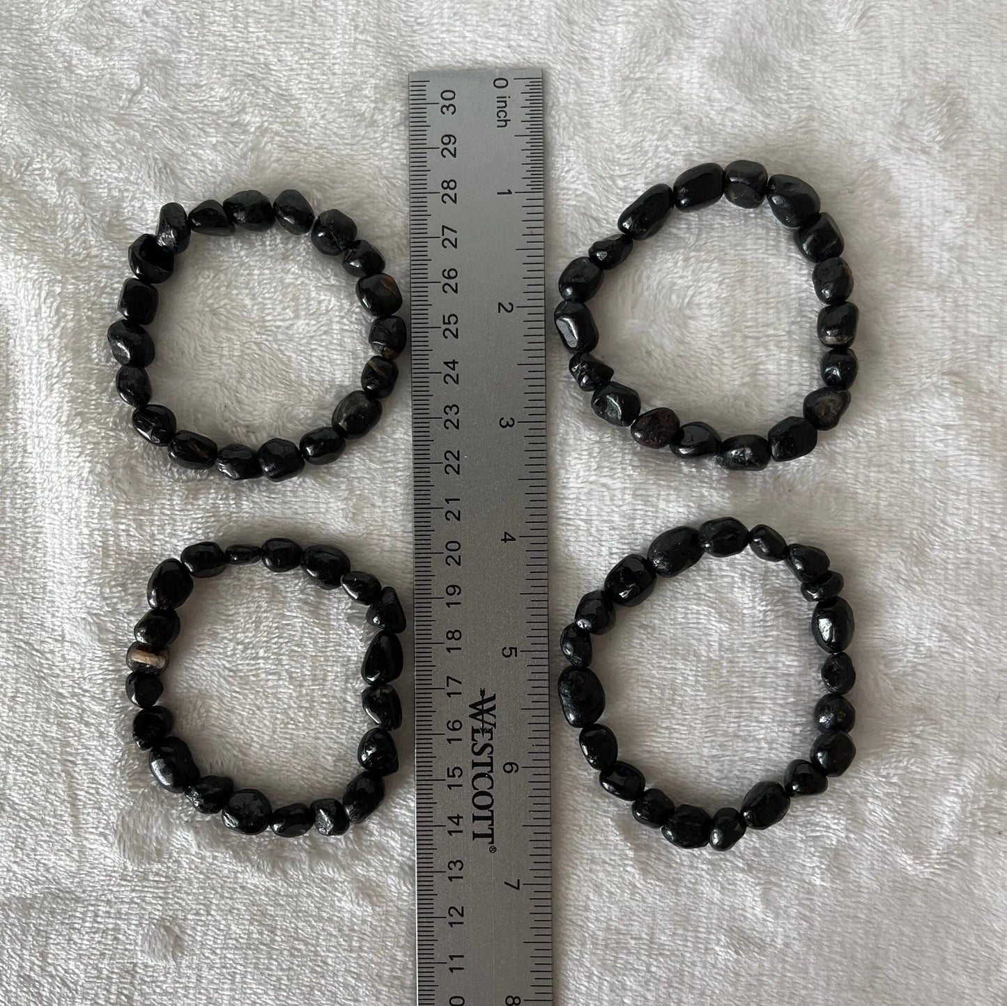 Black Tourmaline Chunky Pebble Bracelet BRC-0216 Shop Wholesale Crystals
