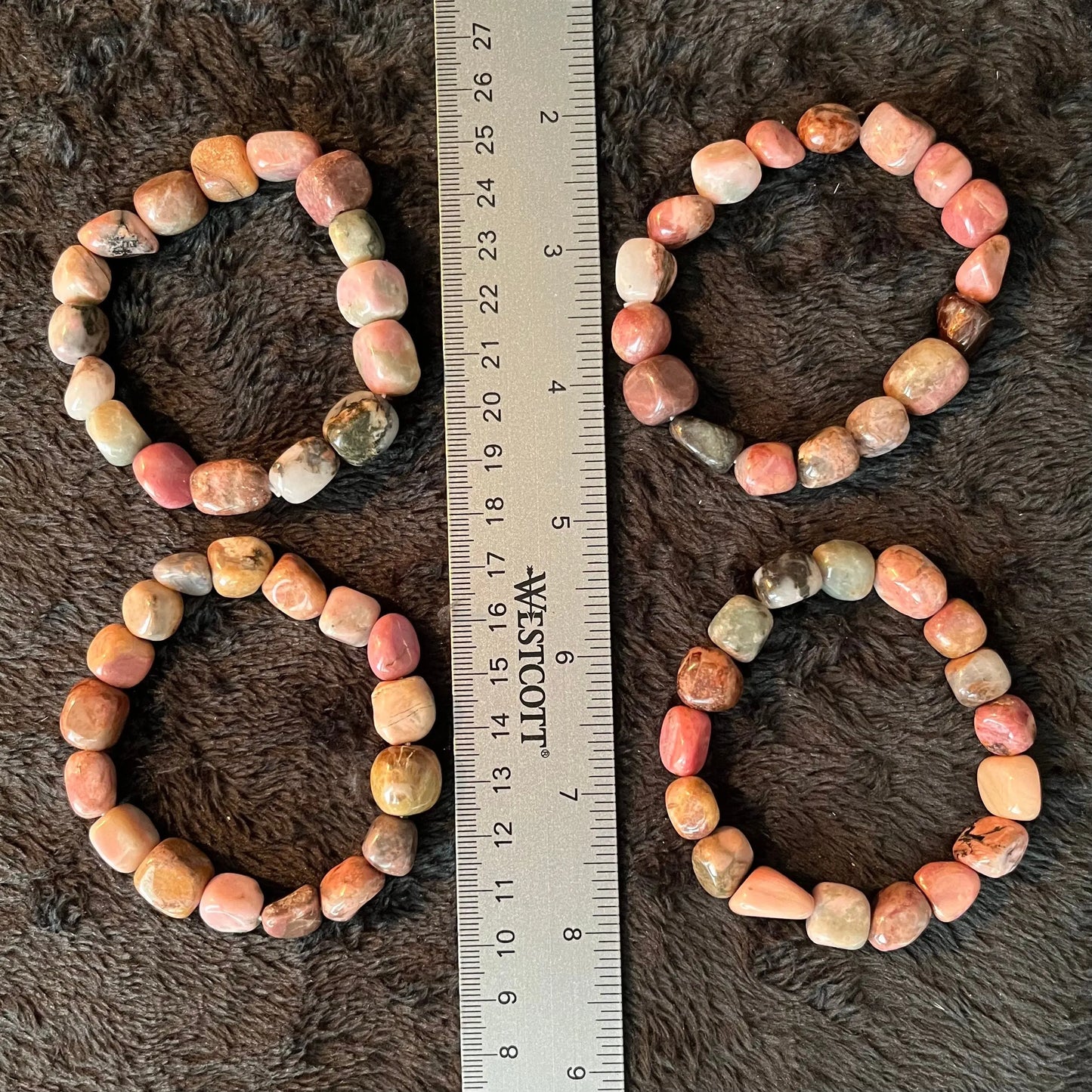 Rhodonite Chunky Pebble Bracelet BRC-0207 Shop Wholesale Crystals
