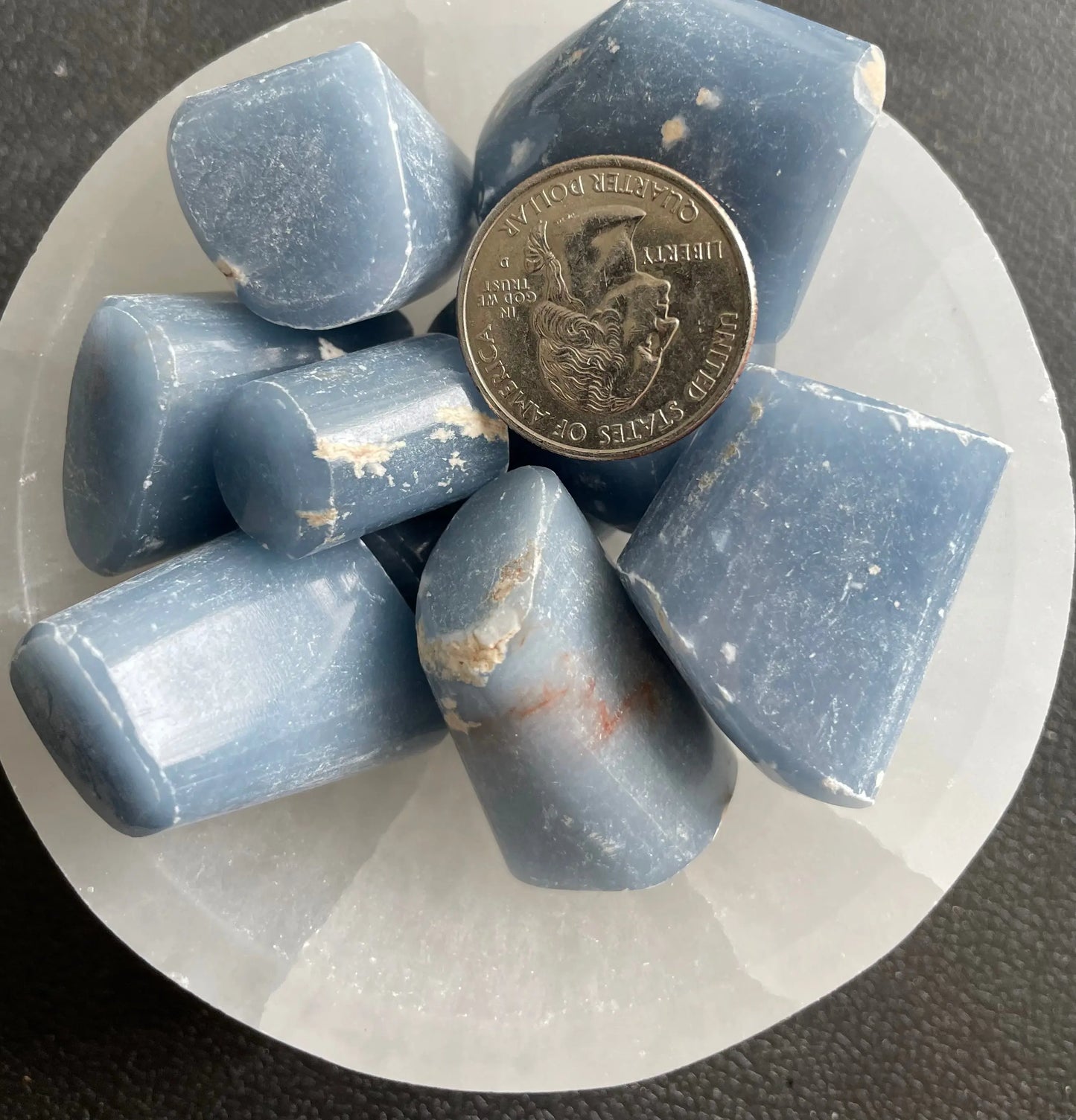 Angelite Tumbled Stone, 1 Pound Bag (Approx. 20-30 mm) WT-0008 - Shop Wholesale Crystals