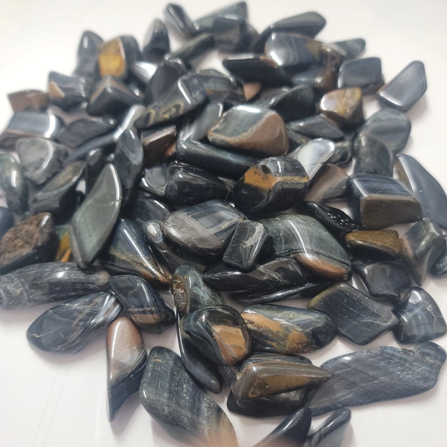 Blue Tiger Eye Tumbled Stone, 1 Pound Bag (Approx. 20-30 mm) WT-0025 - Shop Wholesale Crystals