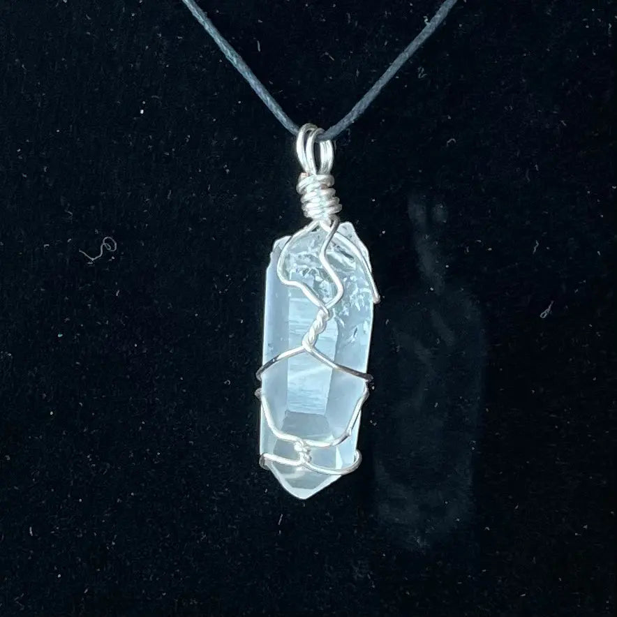 Clear Quartz (Large) Wire Wrapped Necklace WN-0046 - Shop Wholesale Crystals