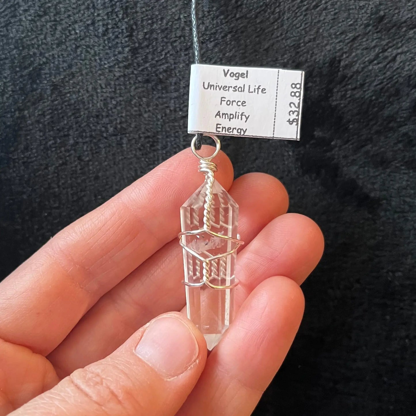 Clear Quartz Vogel Wire Wrapped Necklace WN-0106 - Shop Wholesale Crystals