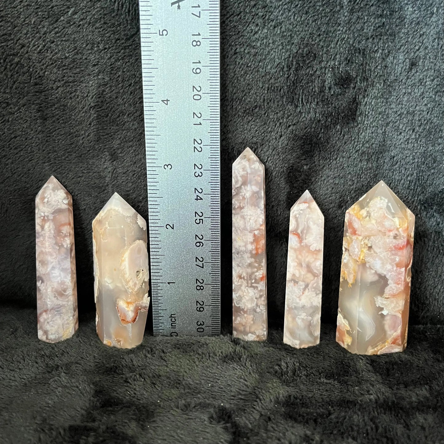 Flower Agate (Sakura Agate) Obelisk, 1 pound, WO-0050 - Shop Wholesale Crystals