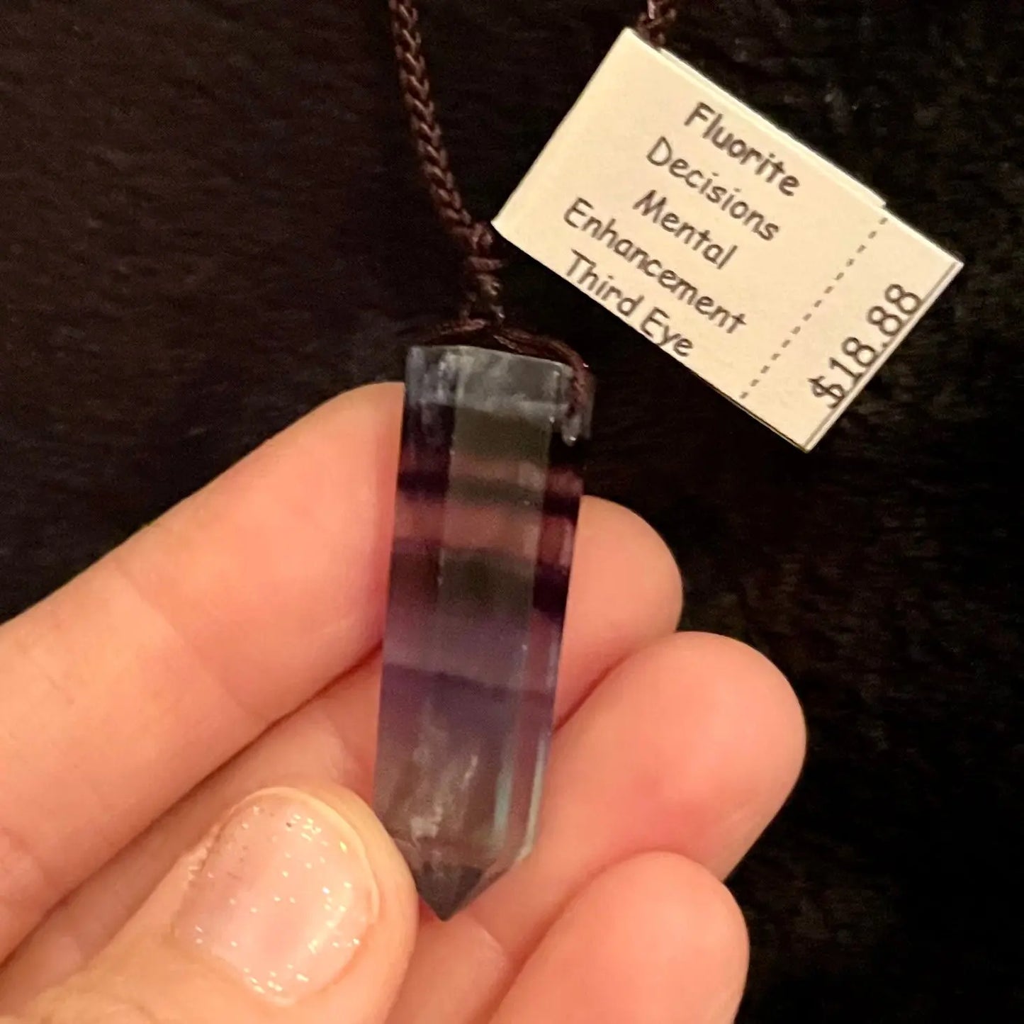 Fluorite Point Necklace WN-0155 - Shop Wholesale Crystals