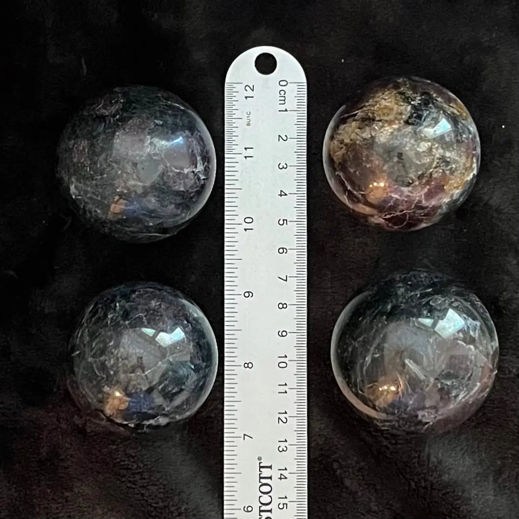 Garnet in Arfvedsonite Spheres, 1 Pound Lot (Approx. 50-65mm) WB-0005 - Shop Wholesale Crystals