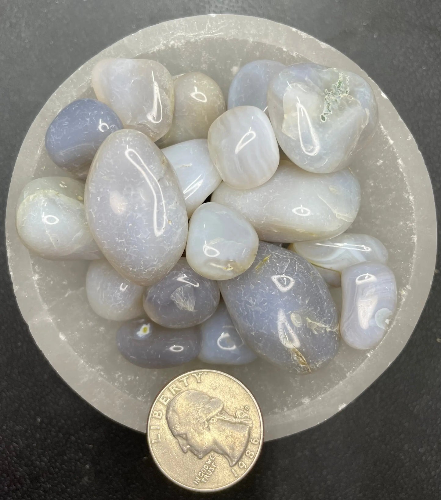 Grey Agate Tumbled Stone, 1 Pound Bag (Approx. 20-30 mm) WT-0062 - Shop Wholesale Crystals