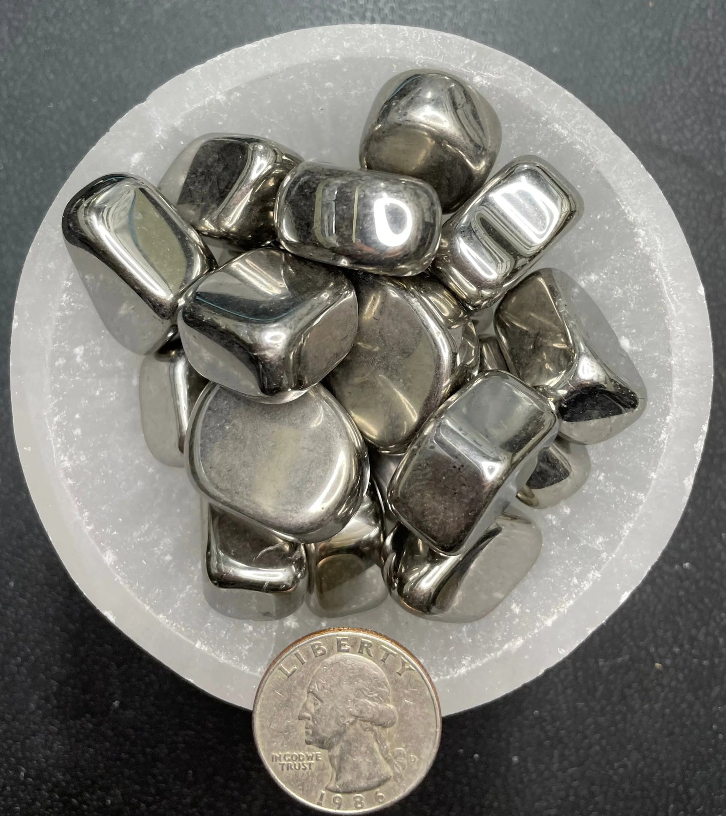 Hematite, Silver Sheen Tumbled Stone, 1 Pound Bag (Approx. 20-30 mm) WT-0067 - Shop Wholesale Crystals