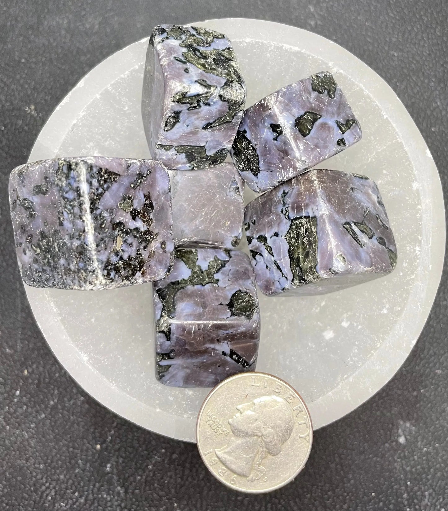 Indigo Gabbro Cube, Tumbled Stone, 1 Pound Bag (Approx. 20-30 mm) WT-0070 - Shop Wholesale Crystals
