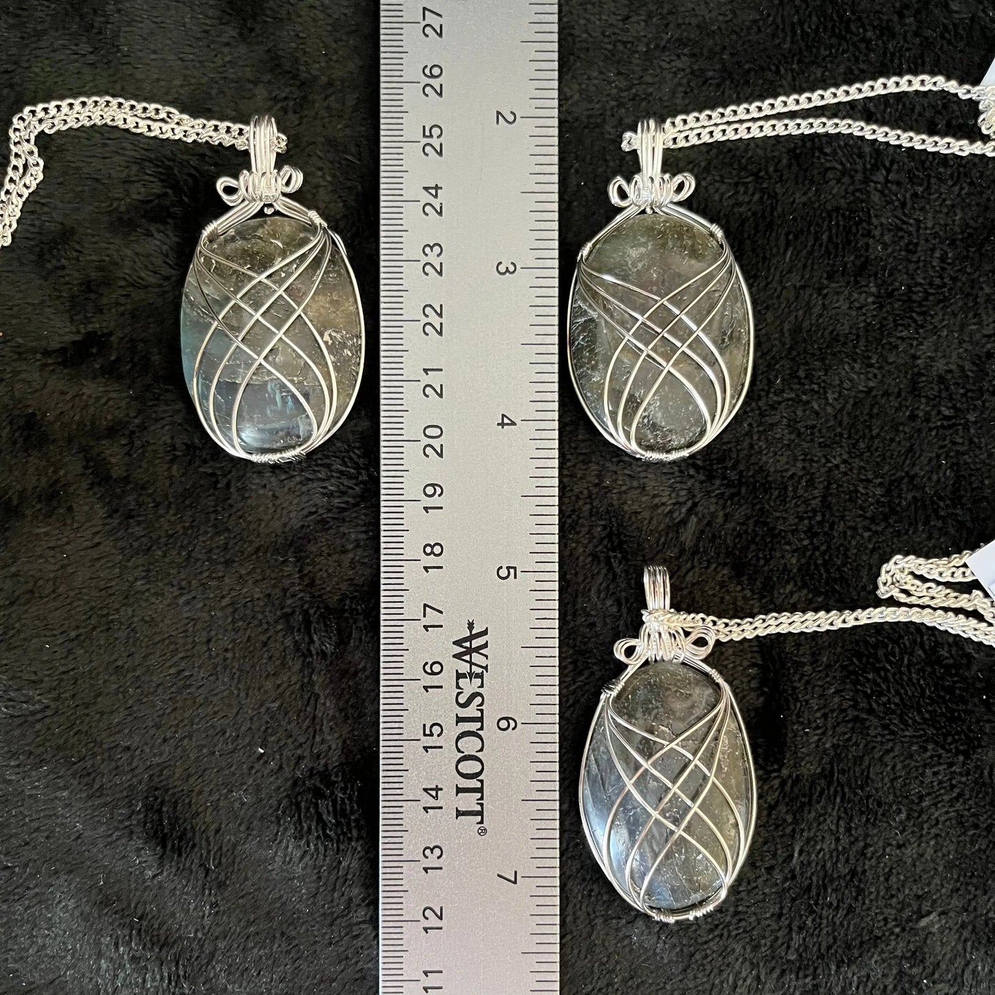Labradorite Fancy Wrap Wire Wrapped Necklace WN-0277 - Shop Wholesale Crystals