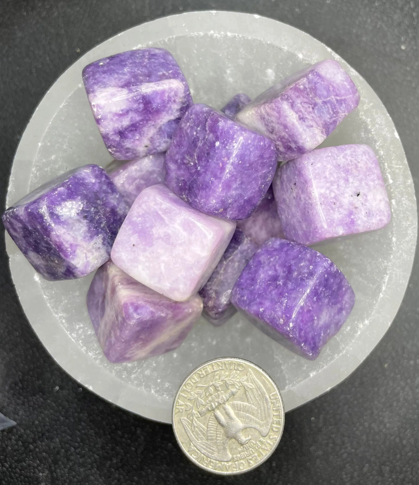 Lepidolite Cube Tumbled Stone, 1 Pound Bag WT-0078 (Approx. 20-25 mm) - Shop Wholesale Crystals