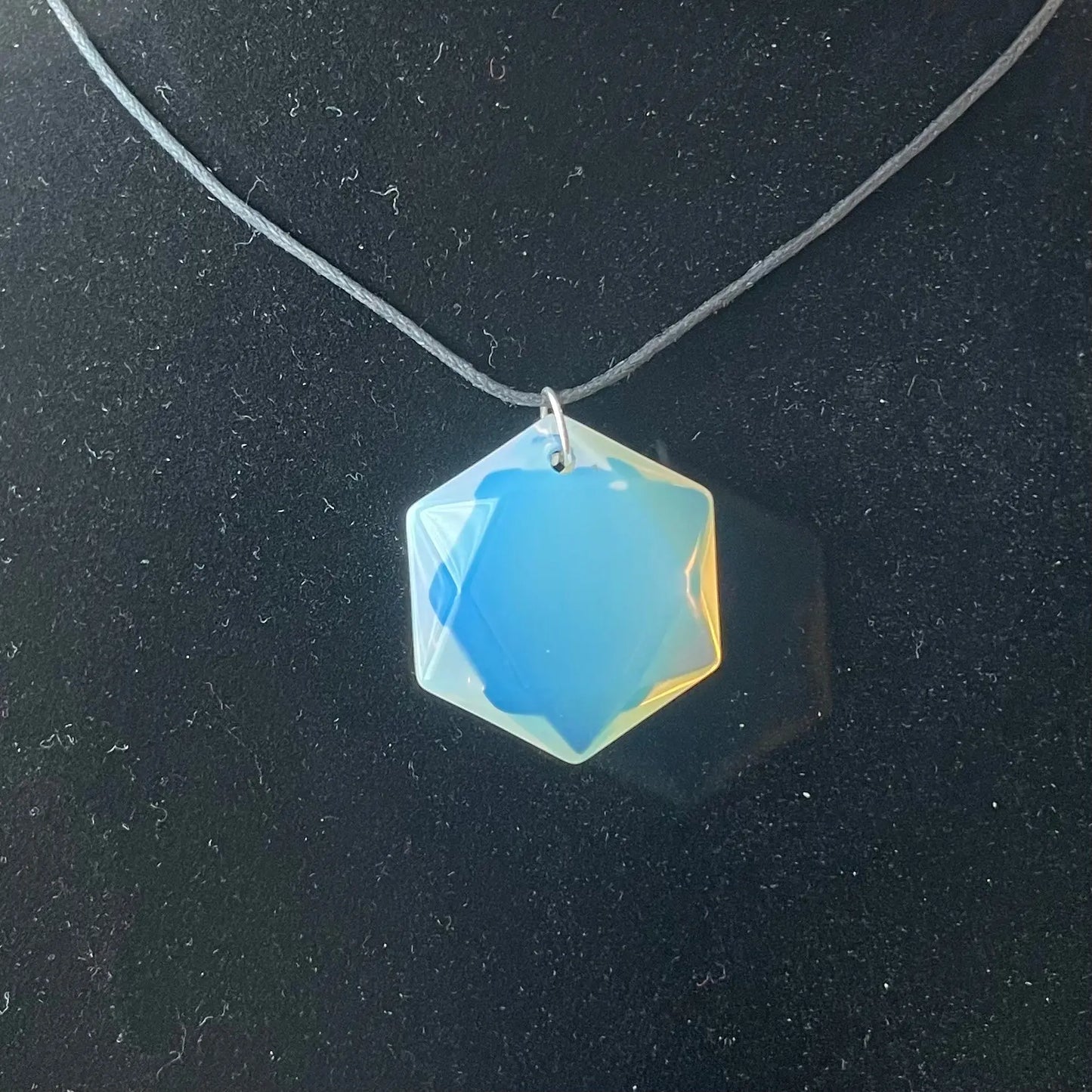 Opalite Hexagon Necklace WN-0045 - Shop Wholesale Crystals
