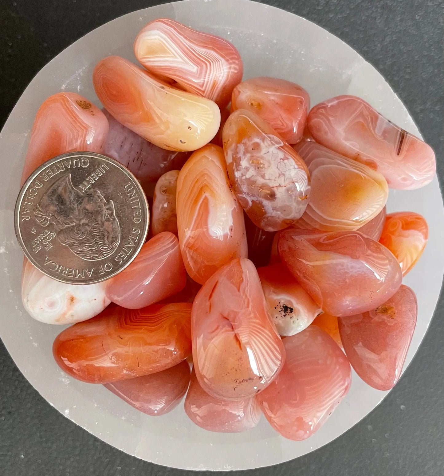 Peach Agate Tumbled Stone, 1 Pound Bag (Approx. 20-30 mm) WT-0102 - Shop Wholesale Crystals