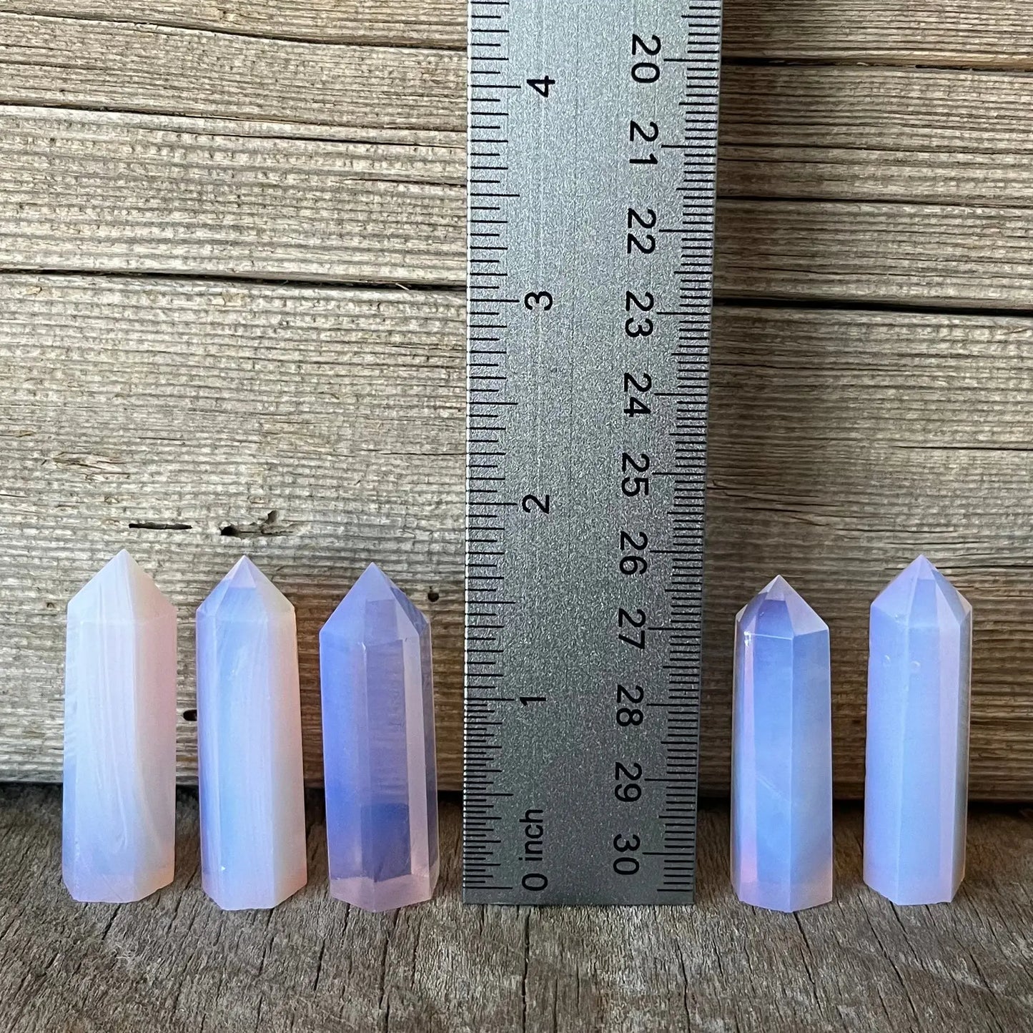 Pink Opalite Small Obelisk (synthetic), Package of 5 (Approx. 1 3/4”) WO-0021 - Shop Wholesale Crystals