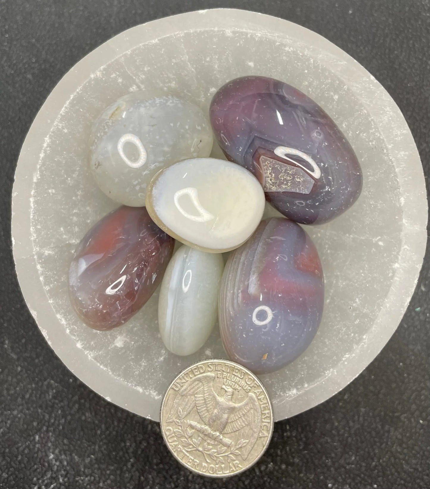 Plum Agate Tumbled Stone, 1 Pound Bag (Approx. 20-30 mm) WT-0107 - Shop Wholesale Crystals