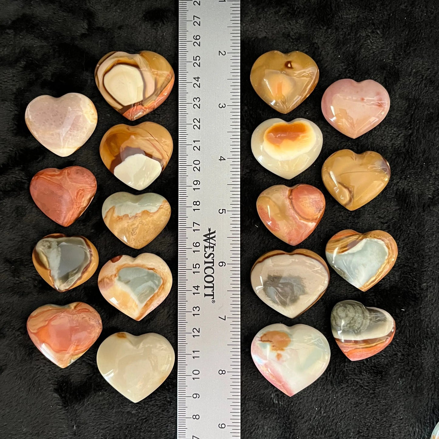 Polychrome Jasper Heart, 1 Pound, WH-0011 - Shop Wholesale Crystals
