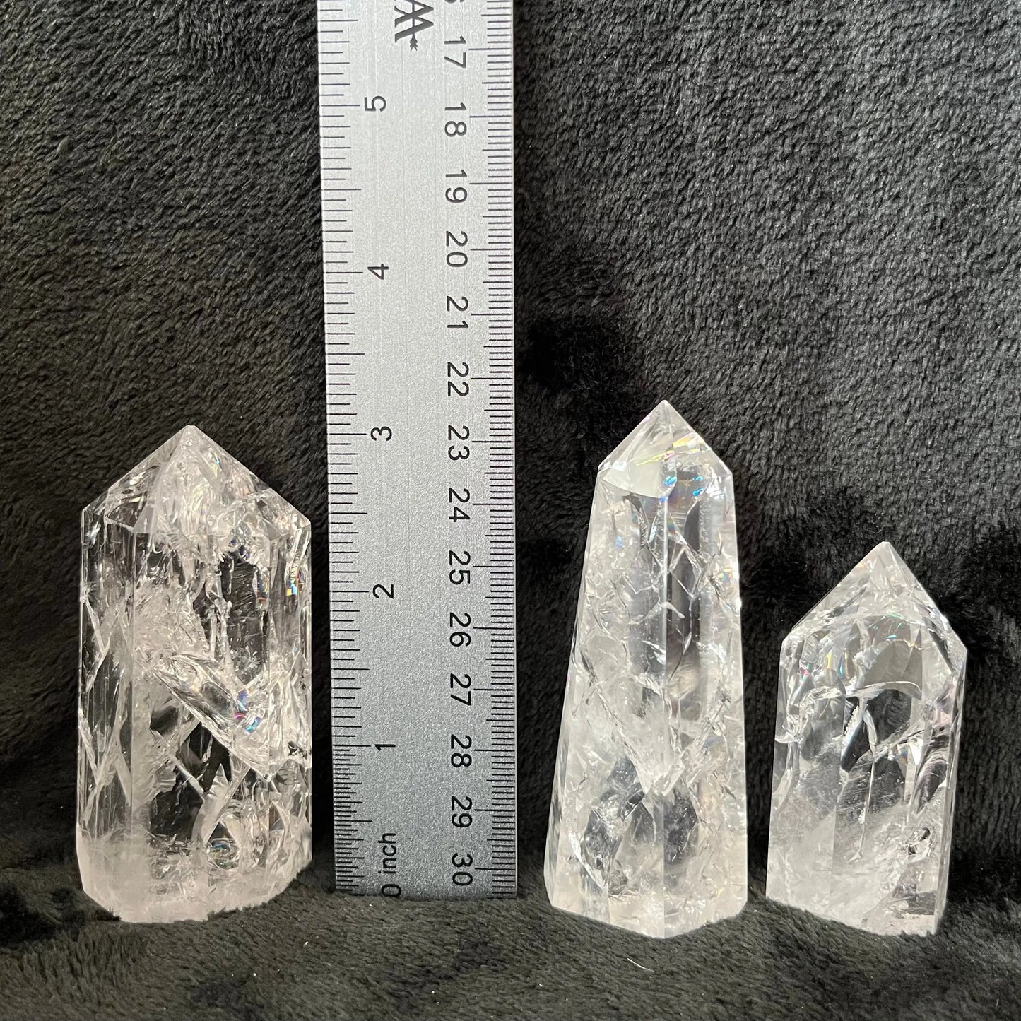 Rainbow Crackle Quartz Obelisk, 1 pound, WO-0036 - Shop Wholesale Crystals