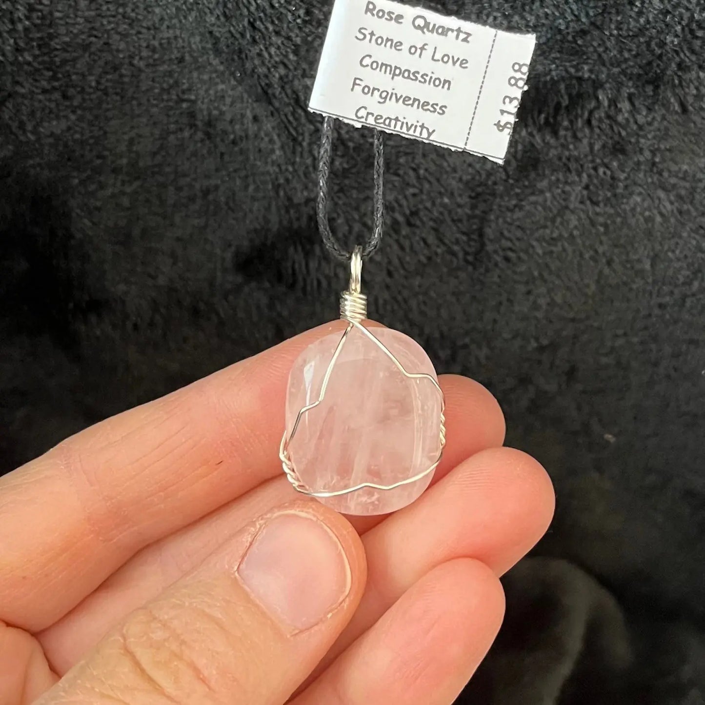 Rose Quartz Wire Wrapped Necklace WN-0081 - Shop Wholesale Crystals