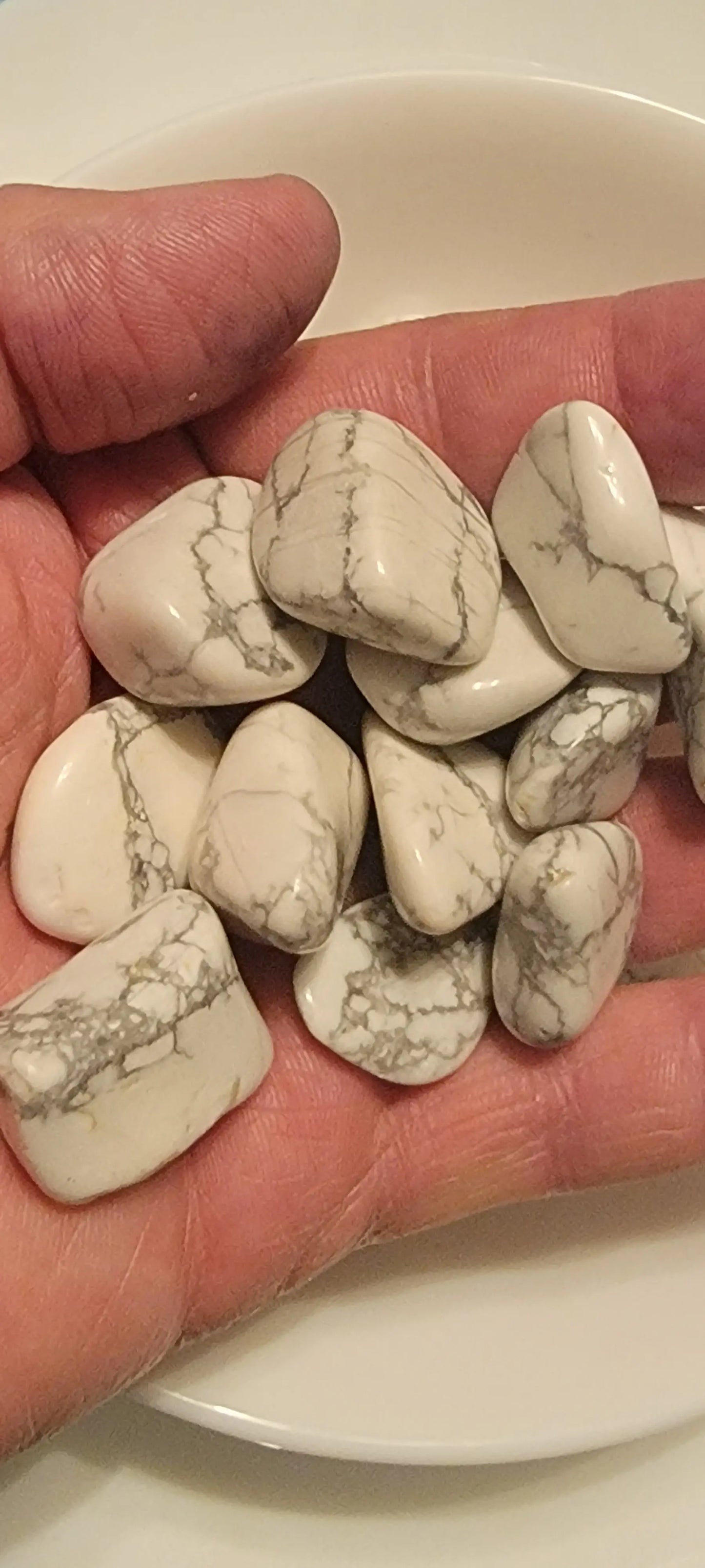 White Howlite Tumbled Stone, 1 Pound Bag (Approx. 20-30 mm) WT-0069 - Shop Wholesale Crystals