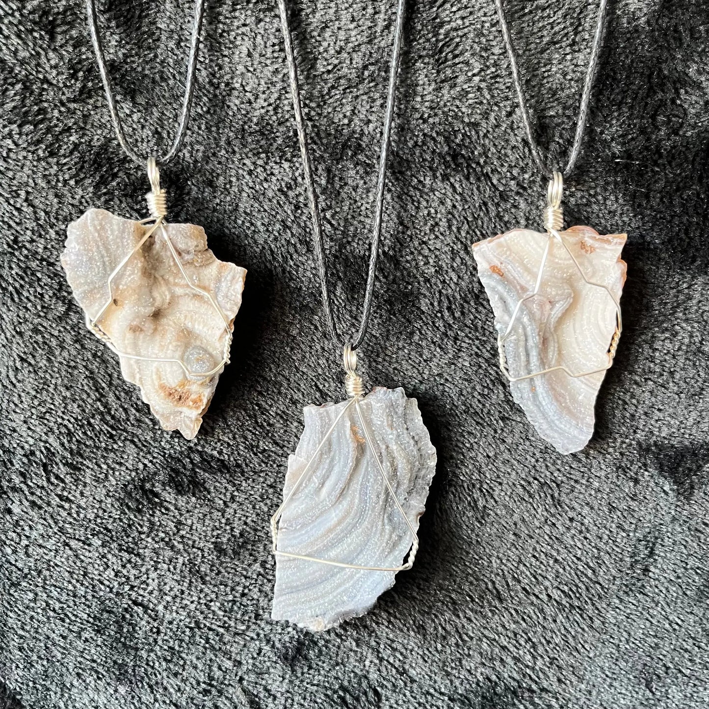 Zeusite Agate Wire Wrapped Necklace WN-0246 - Shop Wholesale Crystals