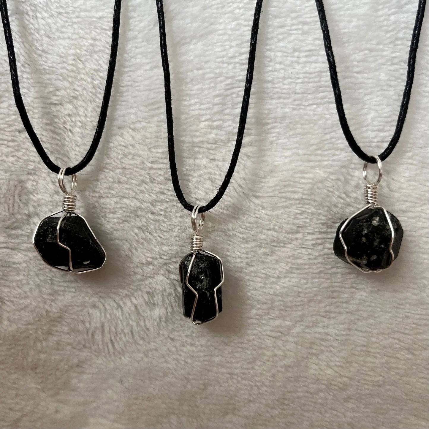 Black Tourmaline Crystal Wire Wrapped Necklace NCK-2740 Shop Wholesale Crystals