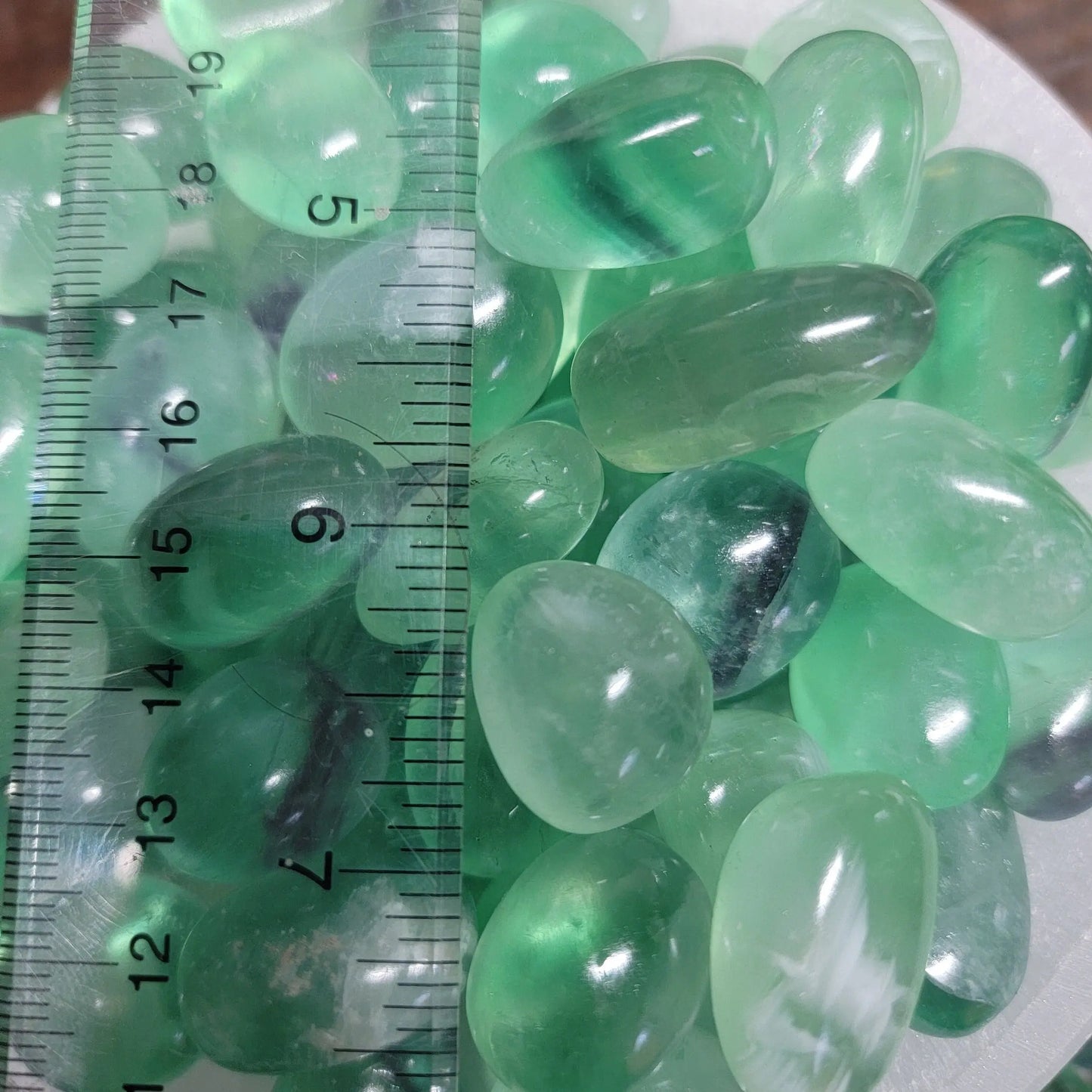 Green Fluorite Tumbled Stone, (Approx. 3/4" - 1 1/8") Crown Chakra 1454 Shop Wholesale Crystals