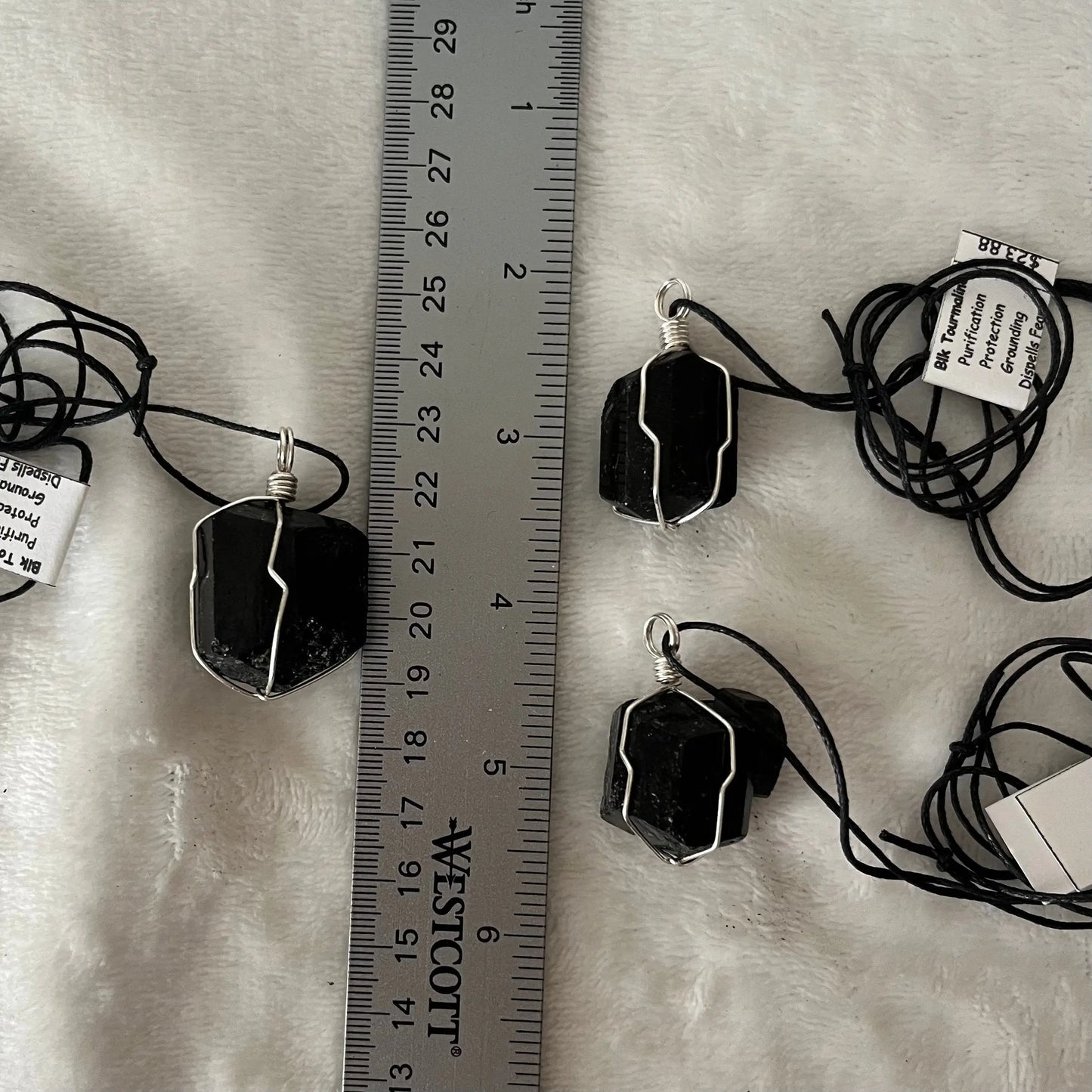 Black Tourmaline Terminated Crystal Wire Wrapped Necklace, Handmade NCK-2795 Shop Wholesale Crystals