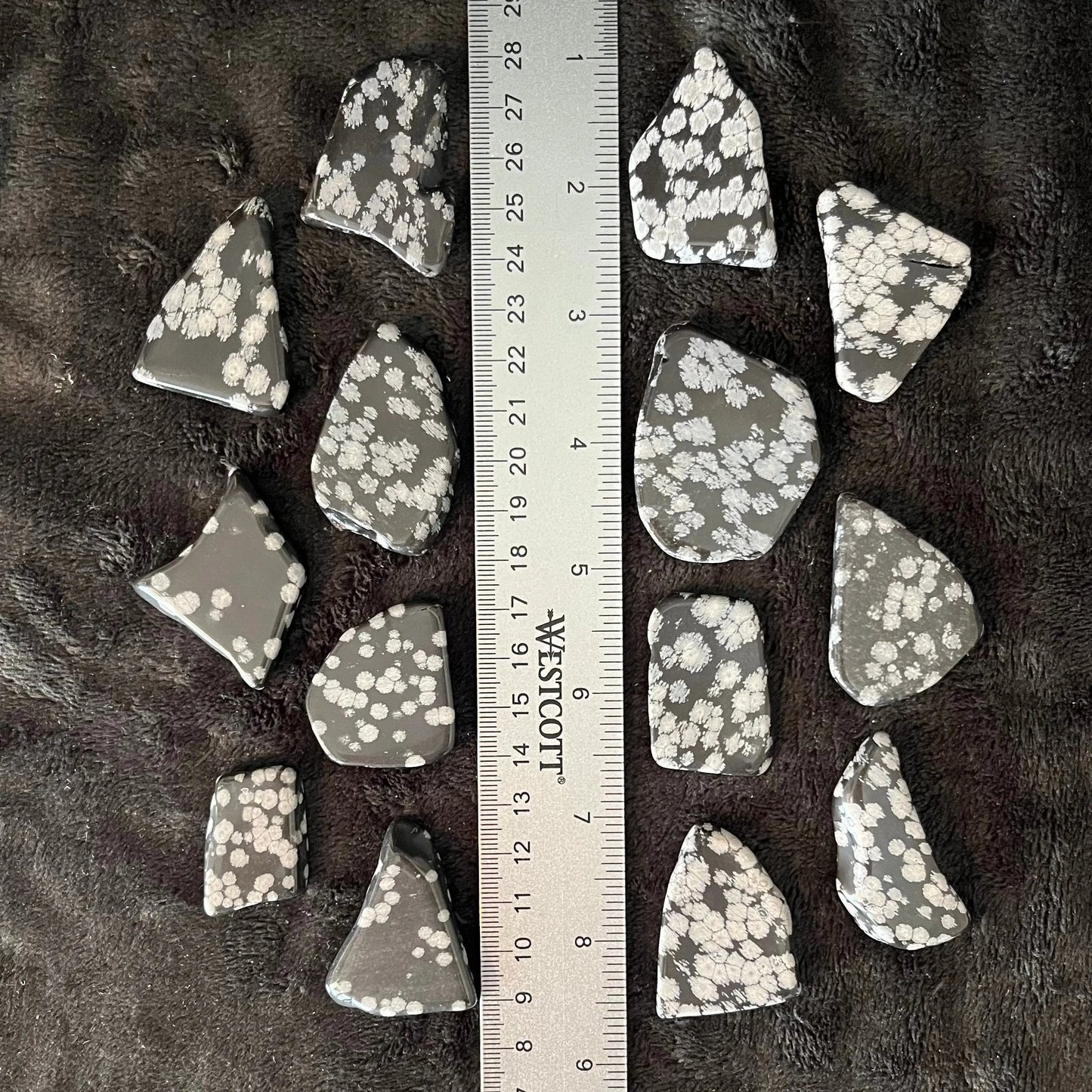 Snowflake Obsidian Tumbled Slice (Utah) (Approx. 1 1/2” - 1 3/4”) BIN-0 Shop Wholesale Crystals
