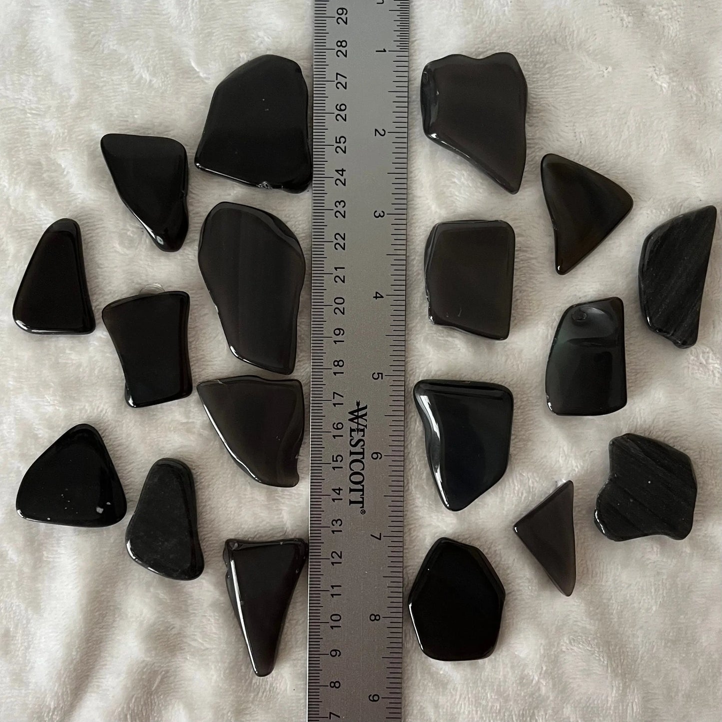 Silver Sheen Obsidian Tumbled Slice (Utah) (Approx. 11/2” - 1 3/4”) 0648 Shop Wholesale Crystals
