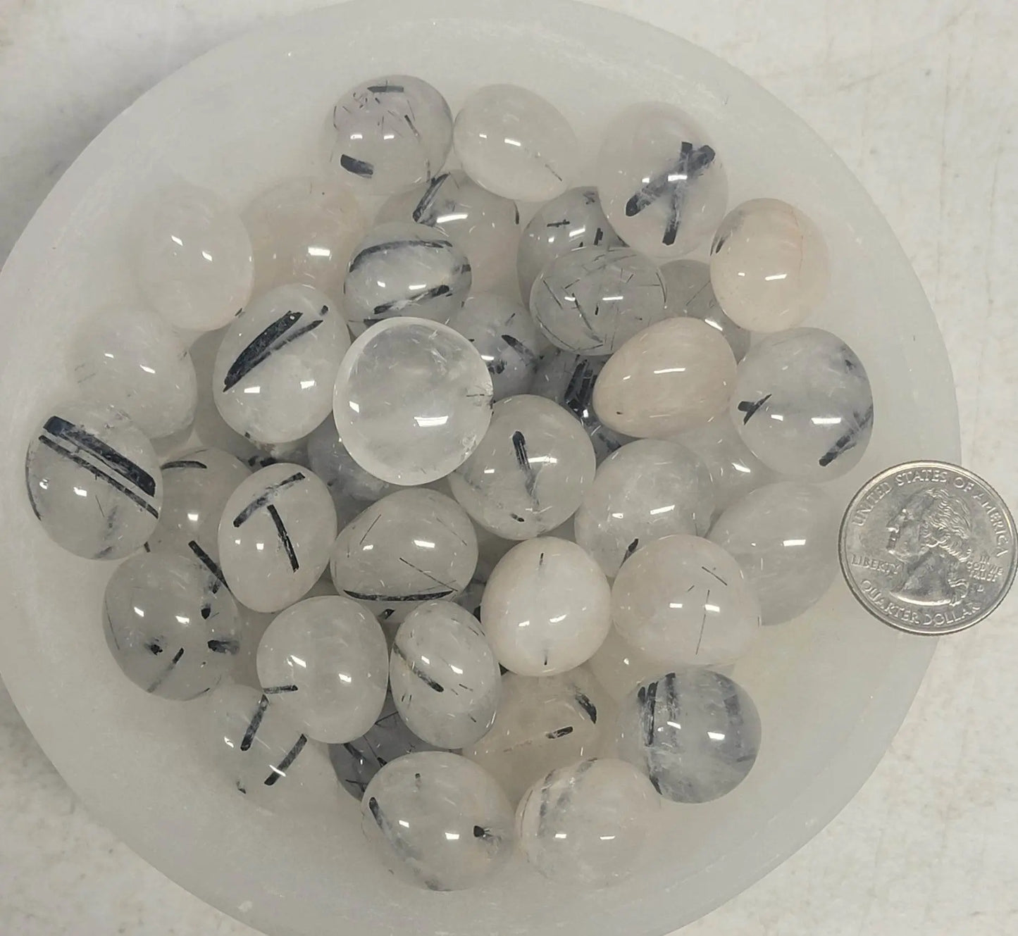 Tourmalinated Quartz Tumbled Stone, 1 Pound Bag (Approx. 20-30 mm) WT-0141 - Shop Wholesale Crystals