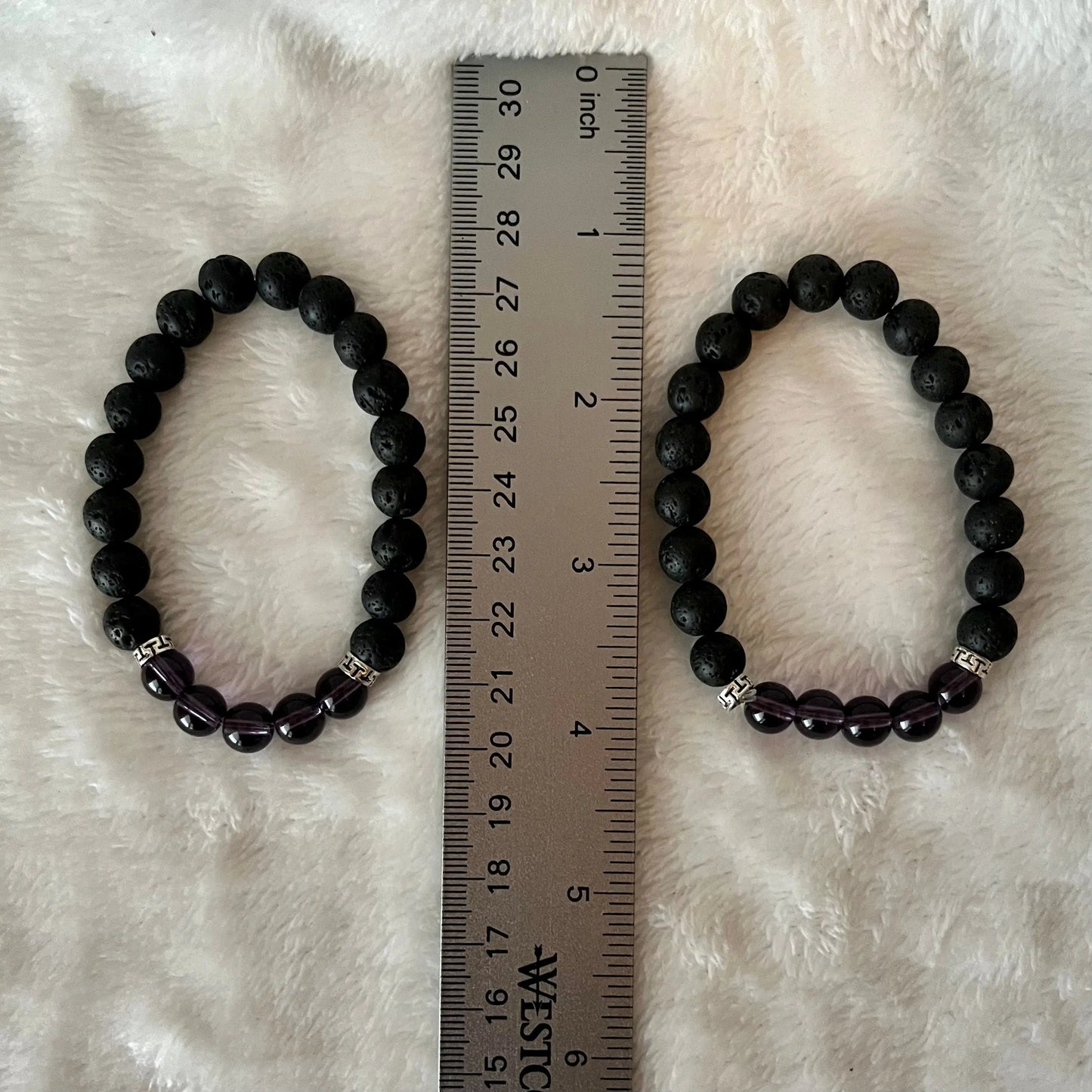 Amethyst & Lava Bracelet BRC-0040 Shop Wholesale Crystals