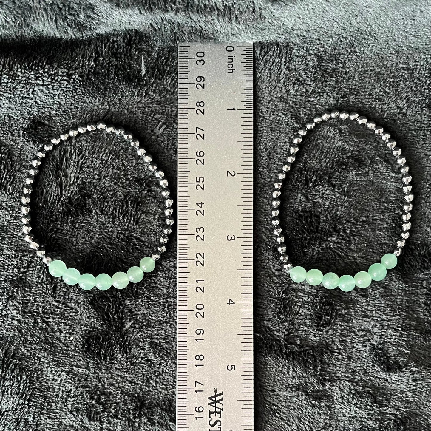 Green Adventurine and Hematite Bracelet BRC-0033 Shop Wholesale Crystals