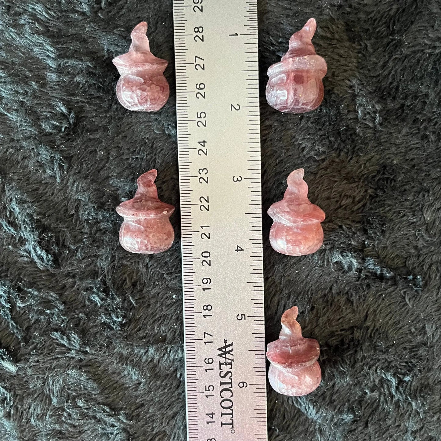 Strawberry Quartz Jack-O-Lantern (Approx. 1 1/8”) 0769-E Shop Wholesale Crystals