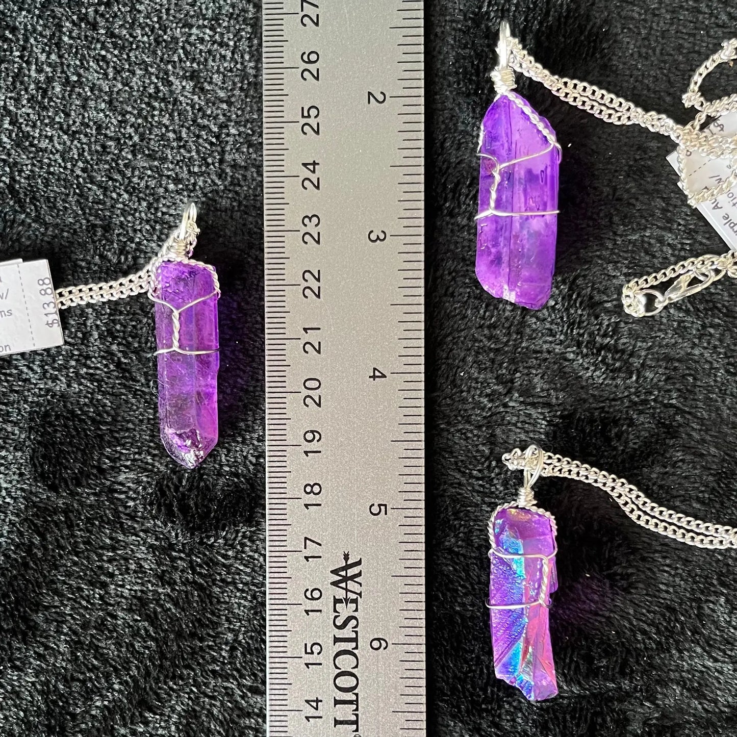Purple Aura Quartz Wire Wrapped Necklace NCK-2924 Shop Wholesale Crystals