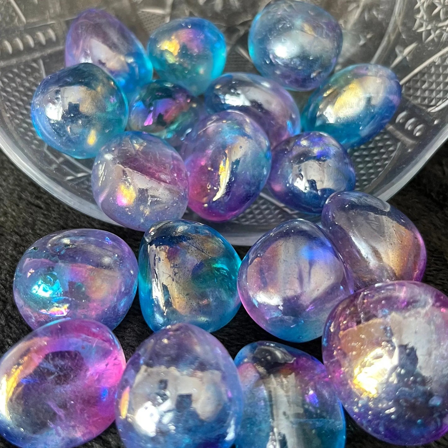 Dreamy Aura Quartz Tumbled Stone, Pink and Blue (Approx. 3/4” - 1”) 0325 Shop Wholesale Crystals