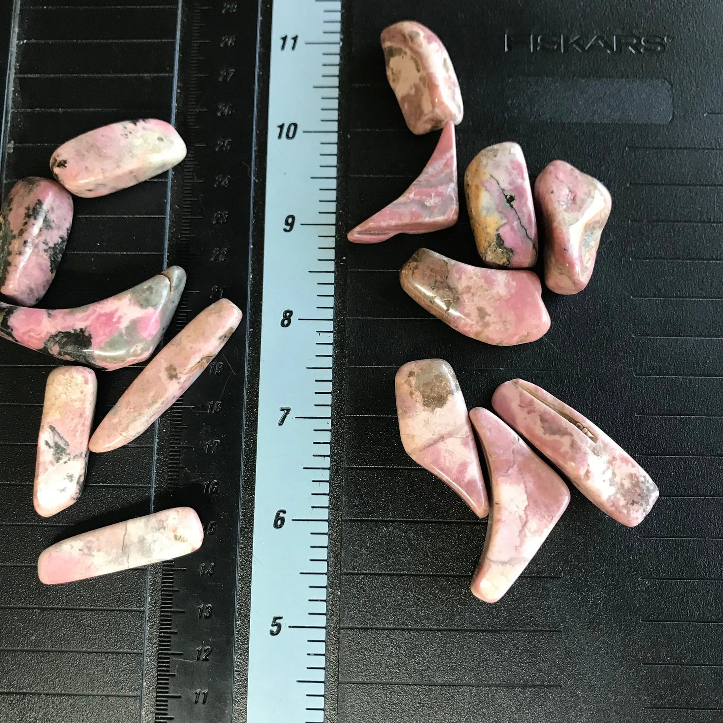 Rhodonite, Tumbled Stone (Approx 1 2/3"long) for Wire Wrapping or Crystal Grid Supply 0658 Shop Wholesale Crystals