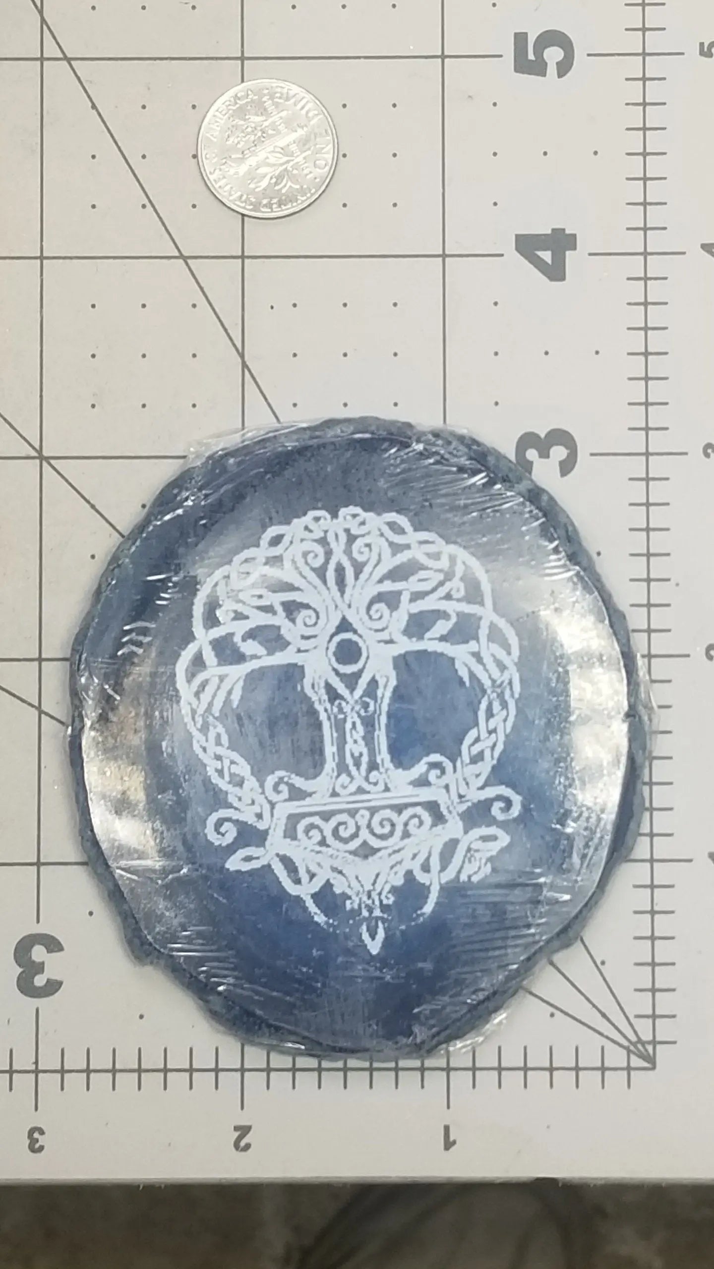 Agate Etched Slab, Thors Hammer Tree of Life Dyed Agate Carving Age Box-1 Shop Wholesale Crystals