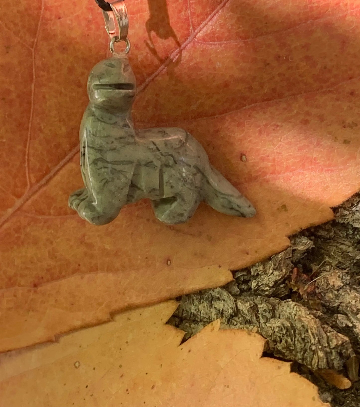 Gray Jasper Dinosaur Necklace NCK-0016 Shop Wholesale Crystals