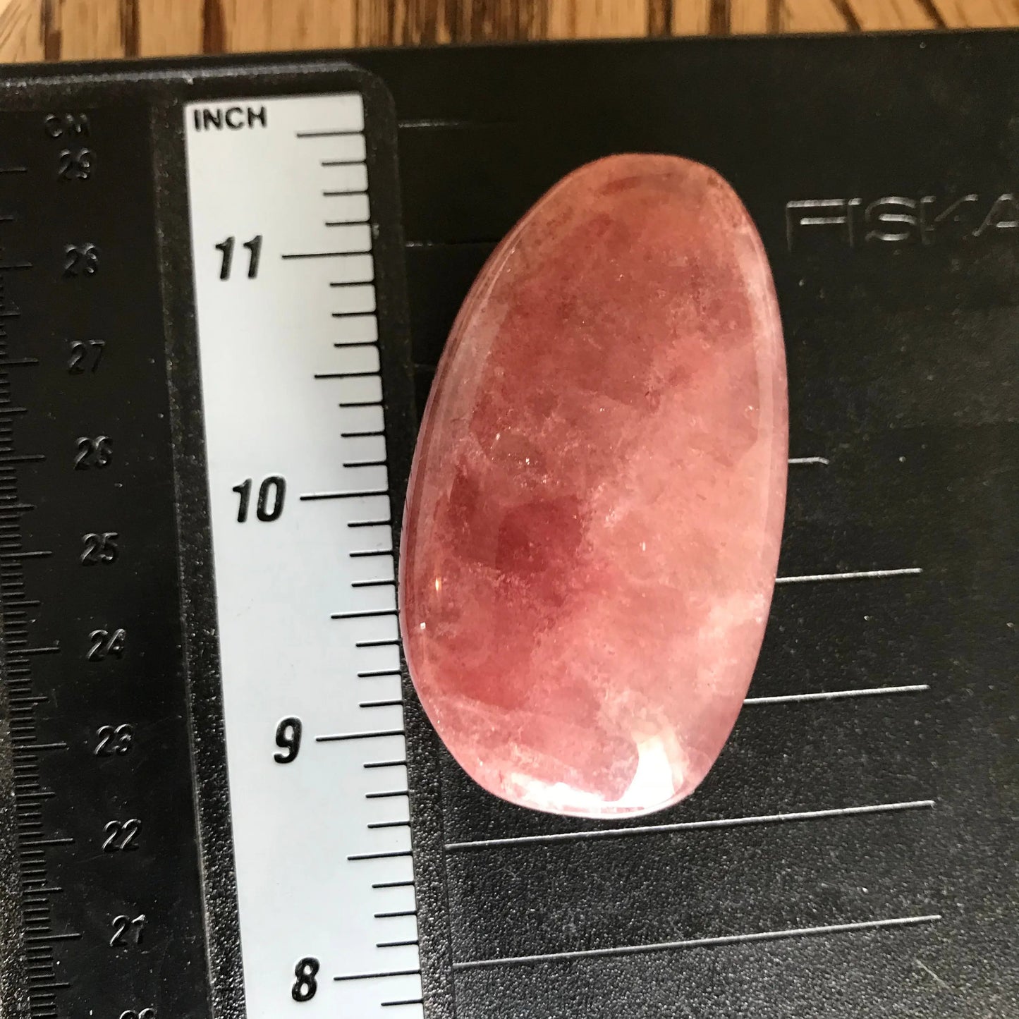 Strawberry Quartz Palm Stone, (Approx 2 1/2") Stone to Amplify Love, Generosity, Crystal Grid or Craft Supply 0234 Shop Wholesale Crystals