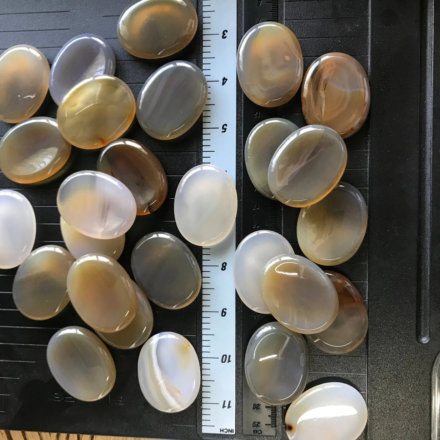 Agate Worry Stone (Approx1 3/4" x 1 3/8") Polished Stone for Wire Wrapping or Crystal Grid Supply 0260 Shop Wholesale Crystals