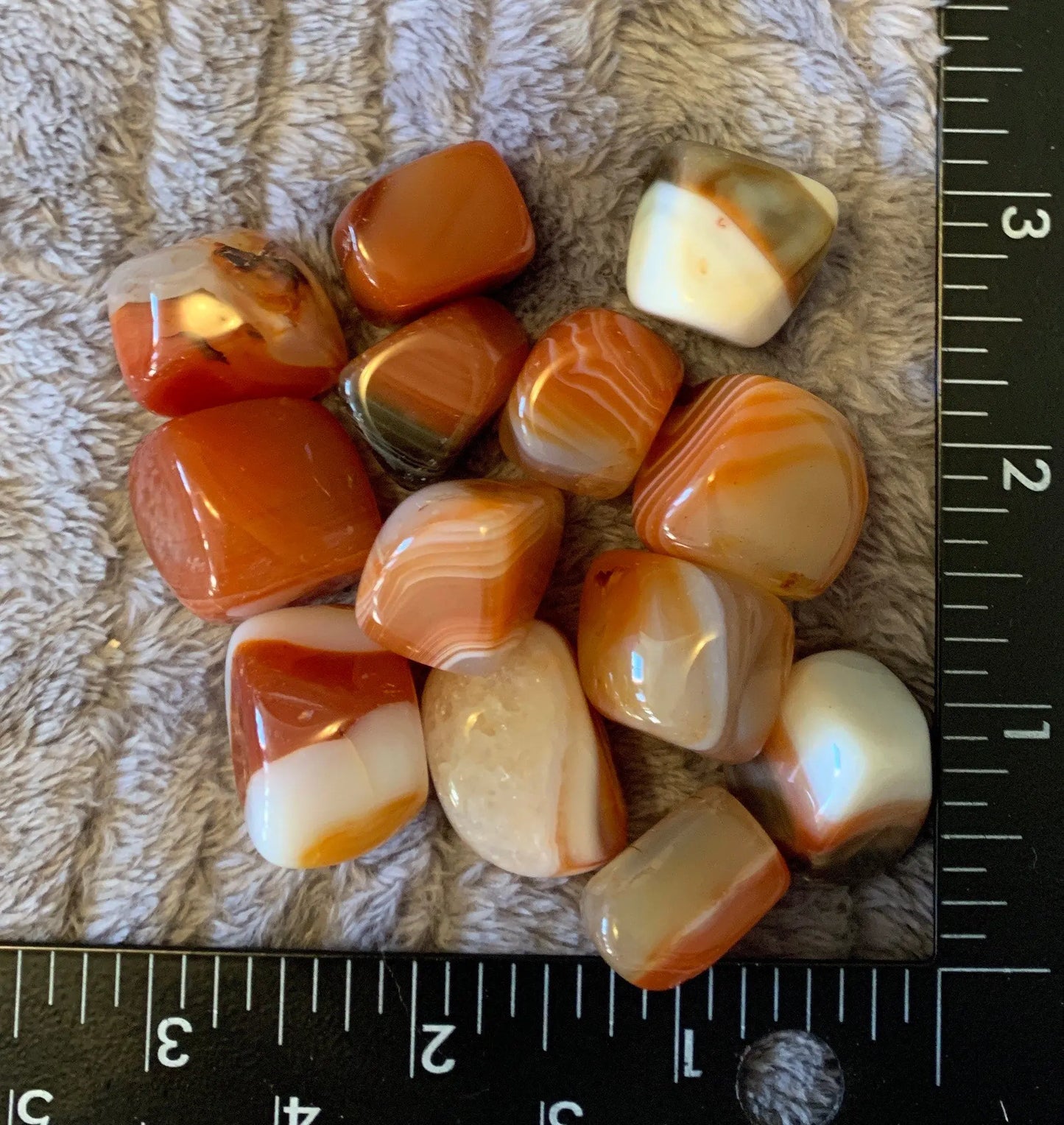 Banded Carnelian Agate, Stone of passion and creation Polished Stone for Crystal Grid or Craft Supply BIN-0681 - Shop Wholesale Crystals