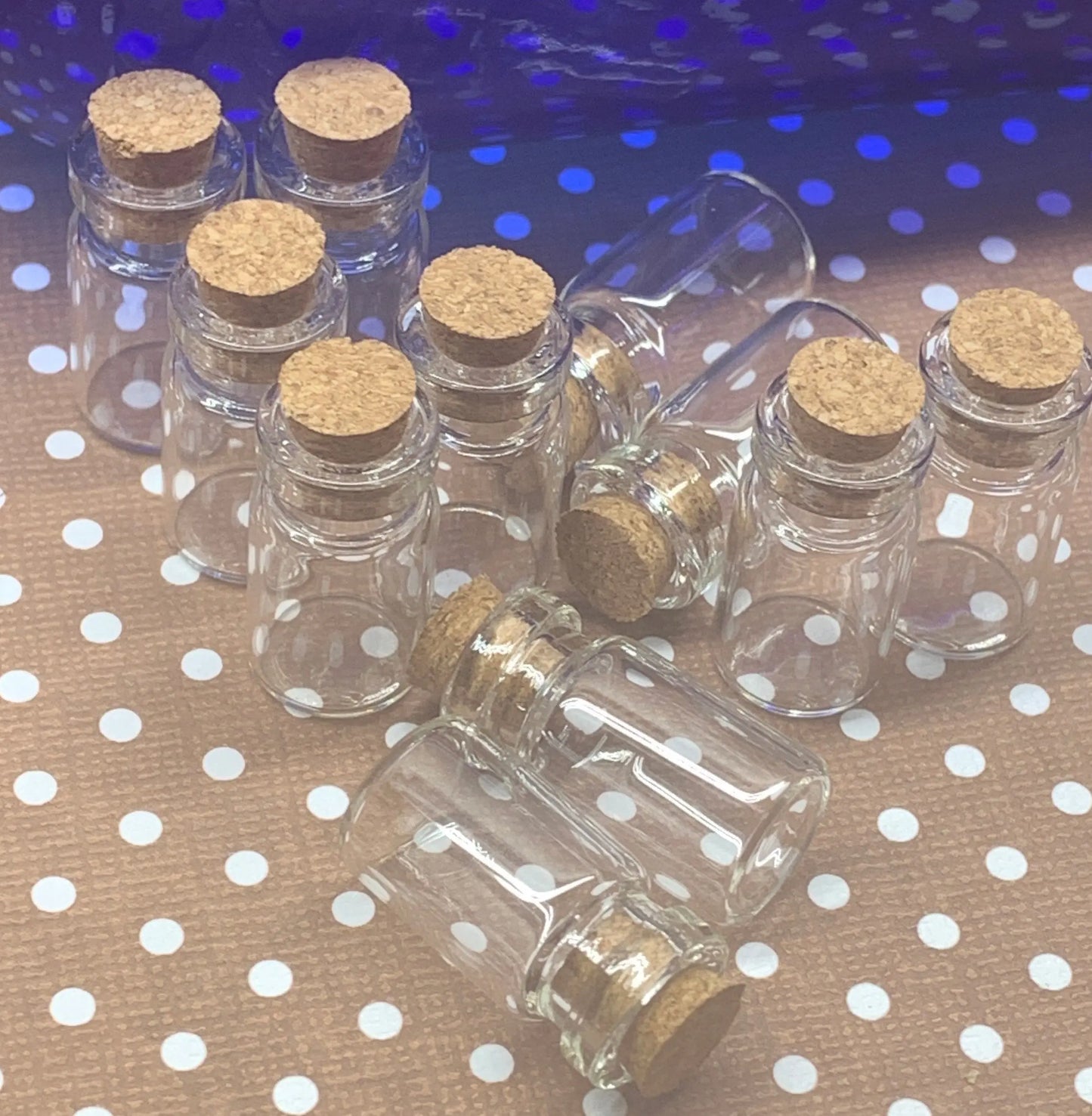 Mini Glass Empty Treasure Bottle with cork 1586 - Shop Wholesale Crystals