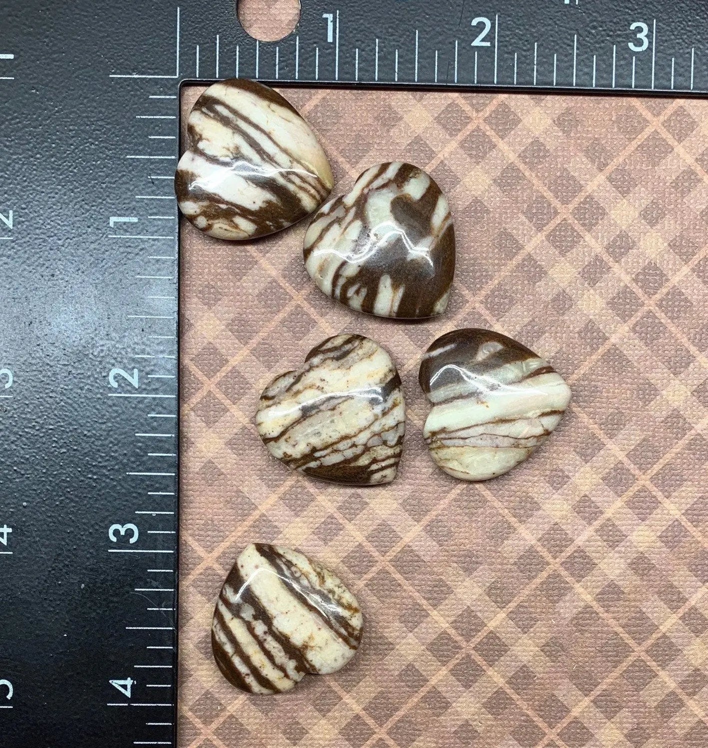 Brown Zebra Stone 25 mm Heart 0574 Shop Wholesale Crystals