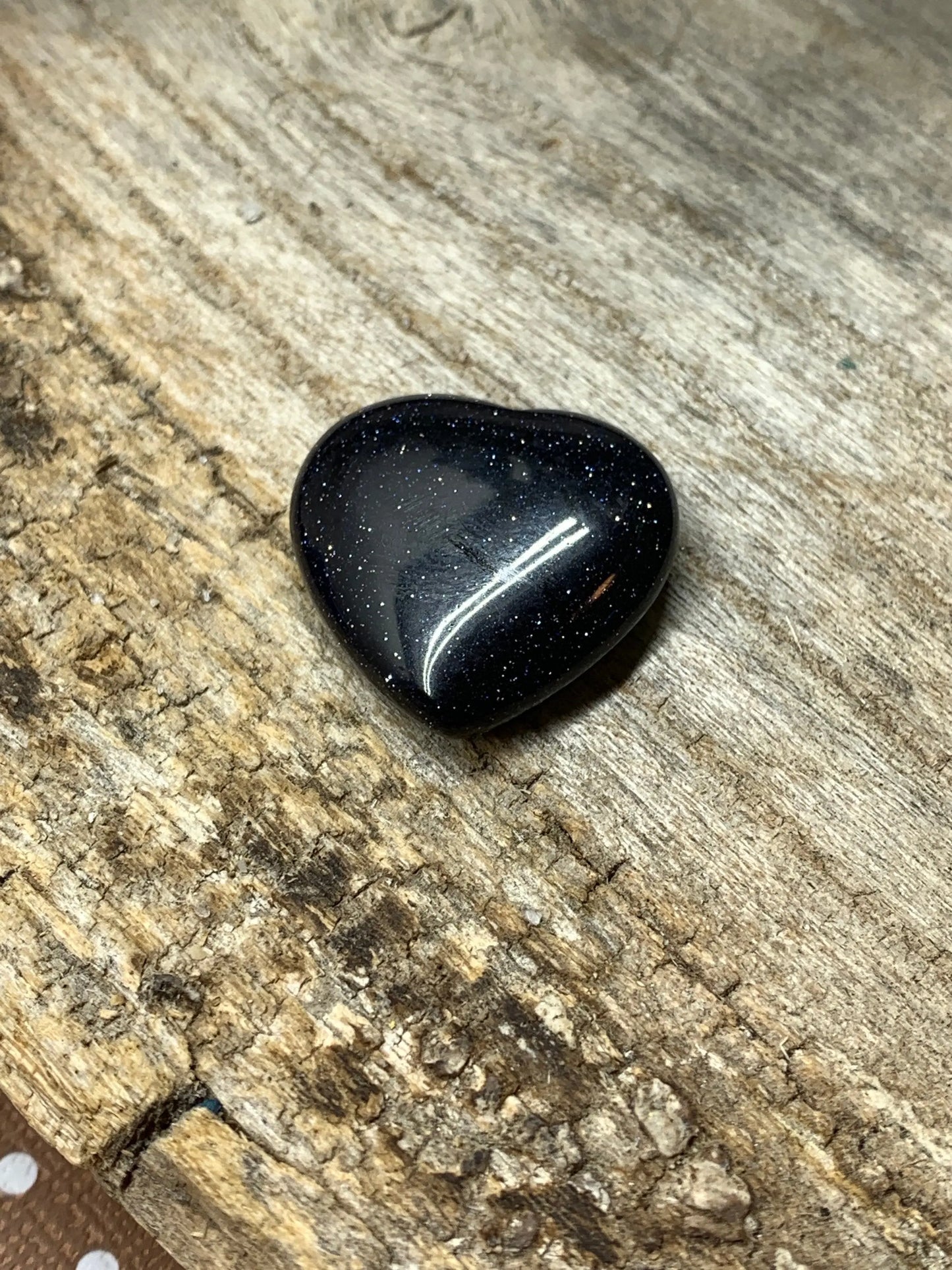 Blue Goldstone Quartz Heart 25mm 0568 Shop Wholesale Crystals