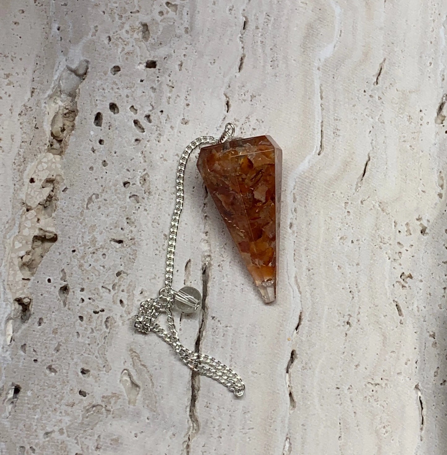 Carnelian Orgonite Pendulum 0952 Shop Wholesale Crystals