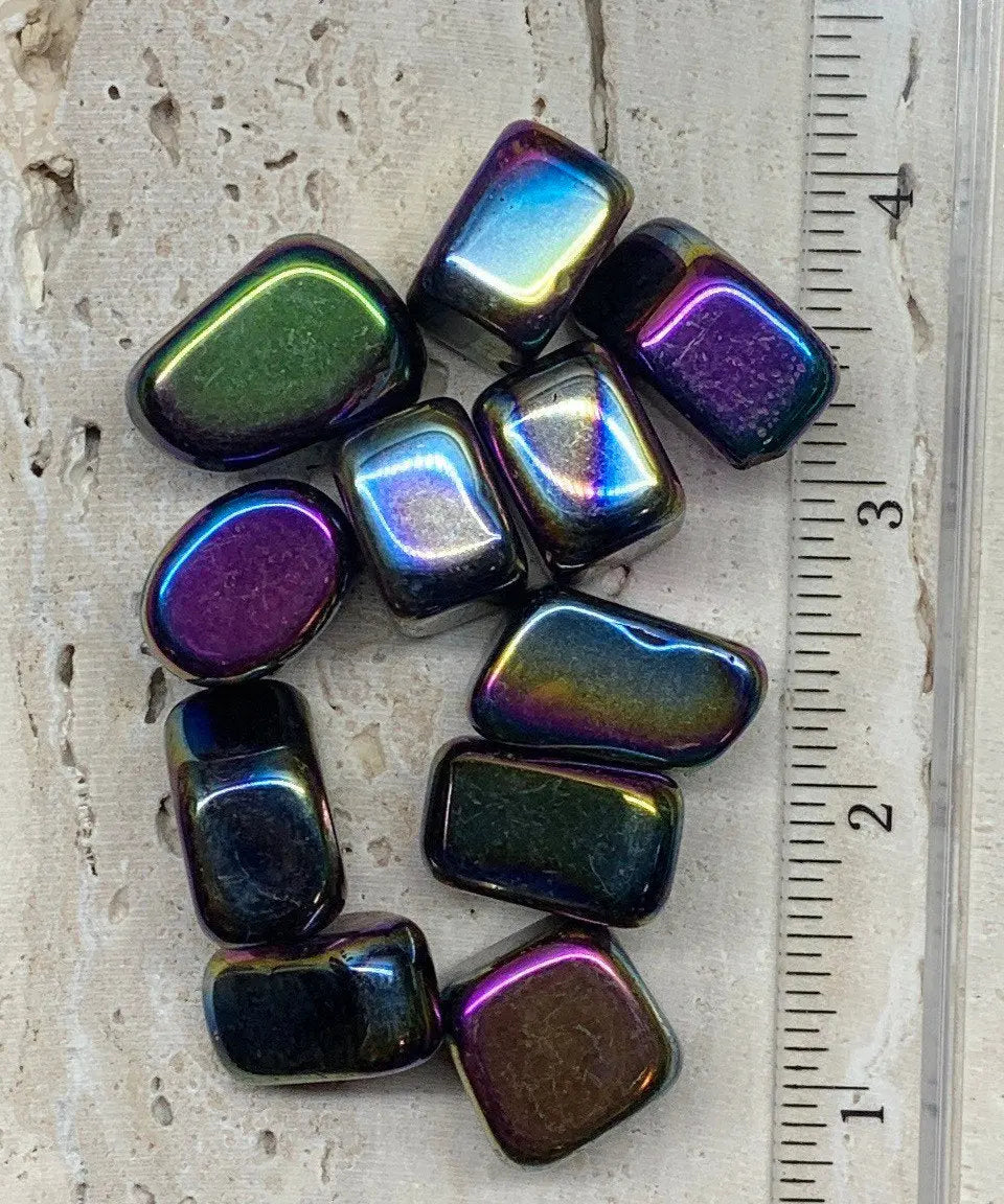 Tanzin Aura Hematite (Approx 5/8" - 7/8") 0678 - Shop Wholesale Crystals