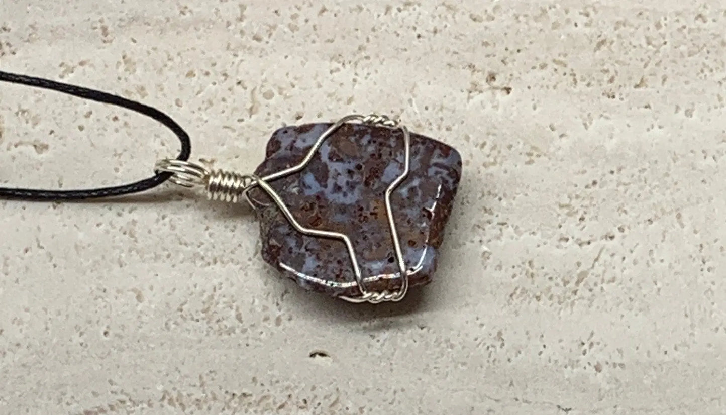 Agate Wire Wrapped Necklace NCK-0753 Shop Wholesale Crystals