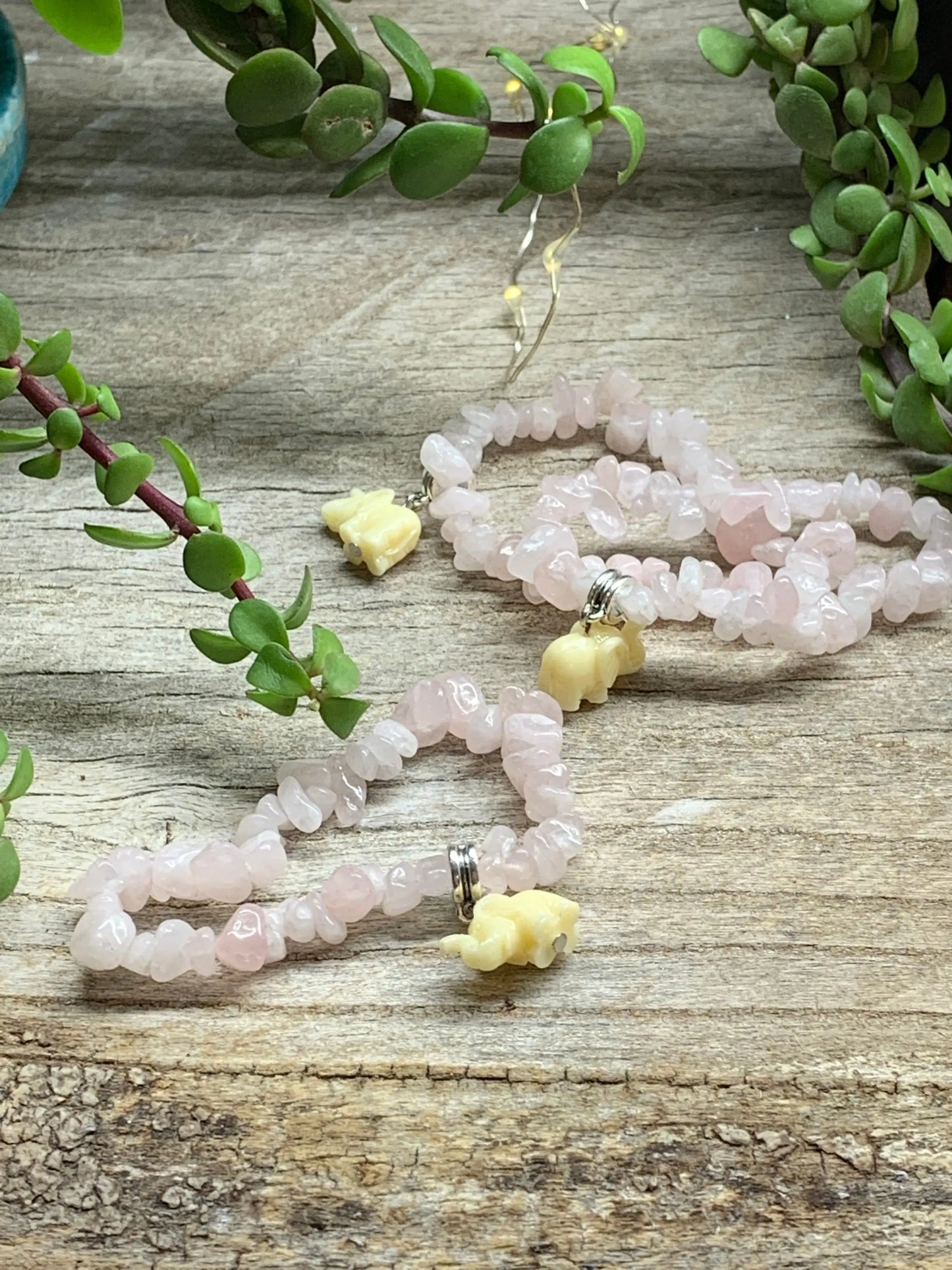 Rose Quartz Elephant Bracelet 1206 Shop Wholesale Crystals
