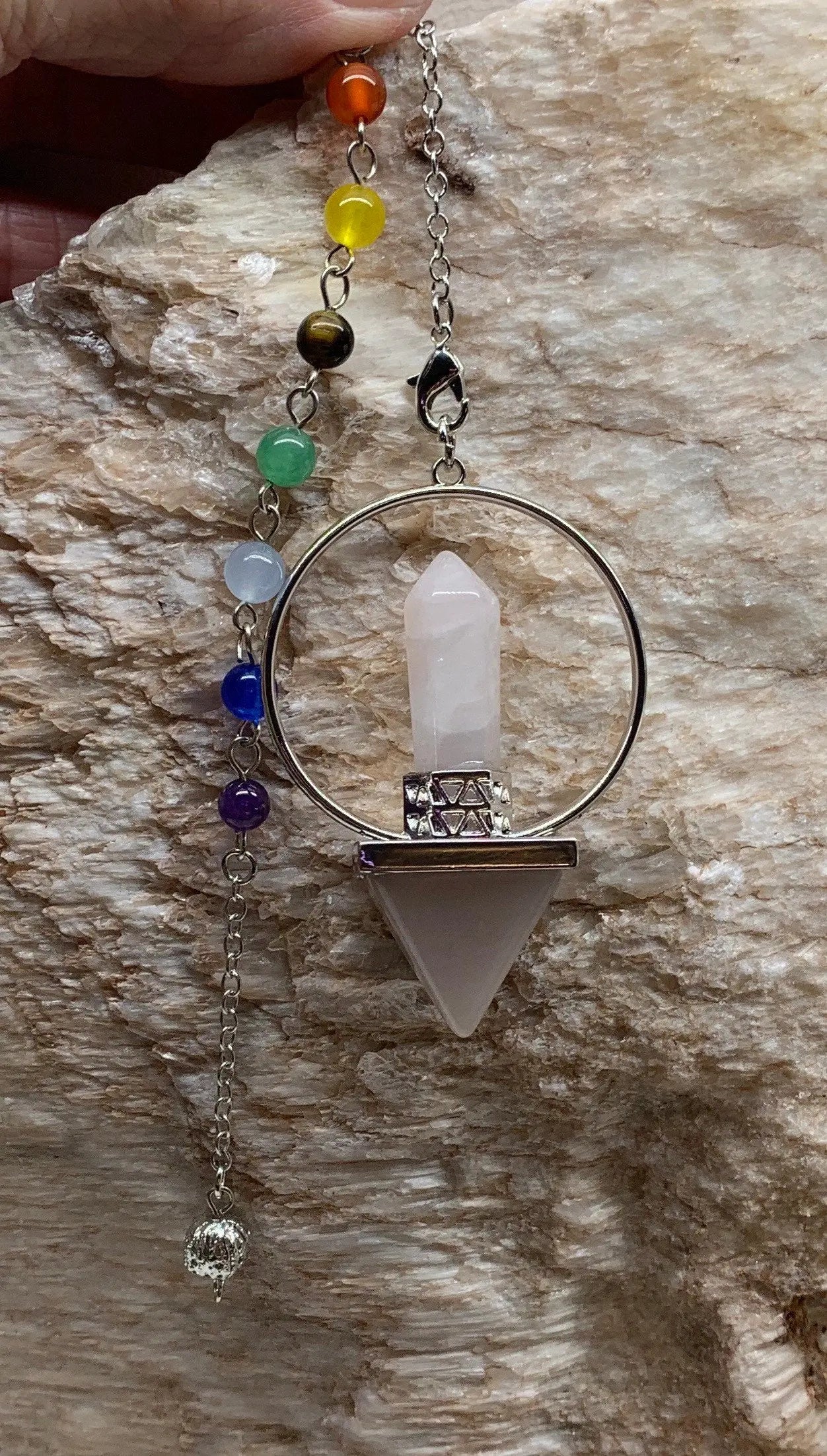 Rose Quartz Chakra Pendulum 1192 Shop Wholesale Crystals
