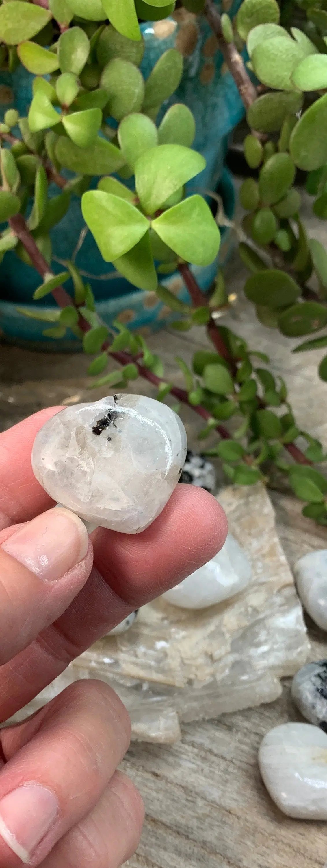 Rainbow Moonstone Heart (Approx. 1 1/8") 0517 Shop Wholesale Crystals