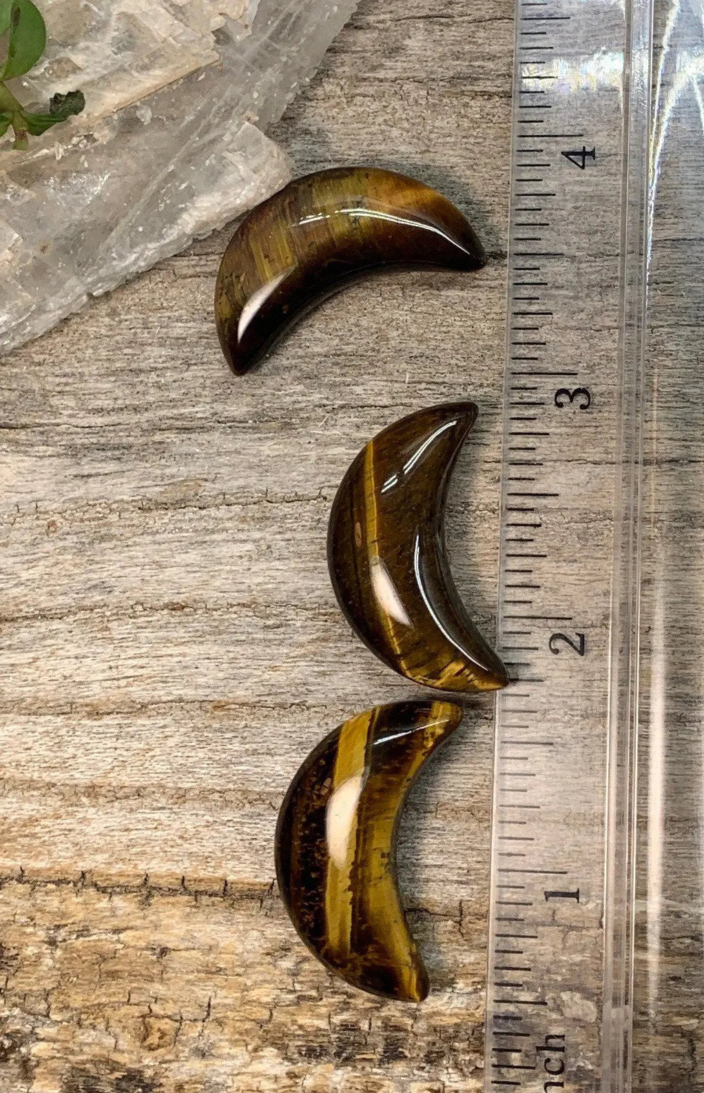 Tiger's Eye Carved Moon (Approx 1 1/8" Long) 0041 Shop Wholesale Crystals